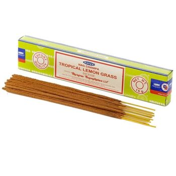 01366 Bâtonnets d'encens Nag Champa à la citronnelle tropicale Satya 5