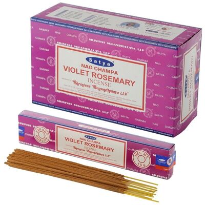 01367 Satya Violet Rosemary Nag Champa Incense Sticks