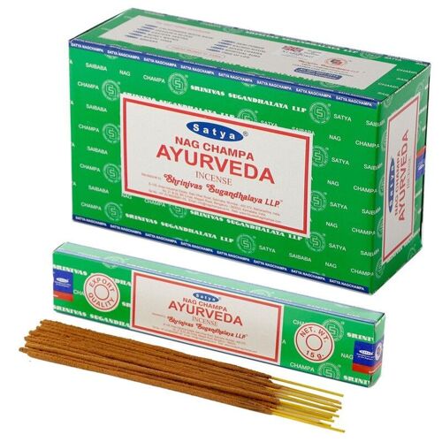 01405 Satya VFM Ayurveda Nag Champa Incense Sticks