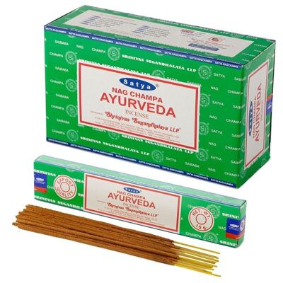 01405 Bâtonnets d'encens Ayurveda Nag Champa Satya VFM