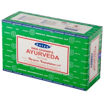 01405 Bâtonnets d'encens Ayurveda Nag Champa Satya VFM 3