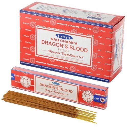 01407 Satya VFM Dragons Blood Nag Champa Incense Sticks