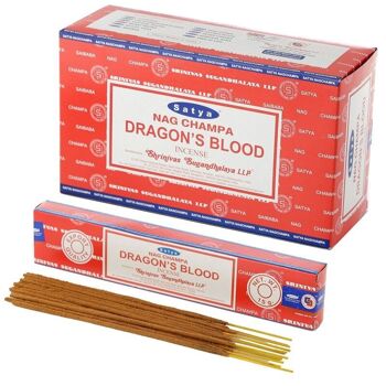 01407 Bâtonnets d'encens Satya VFM Dragons Blood Nag Champa 1