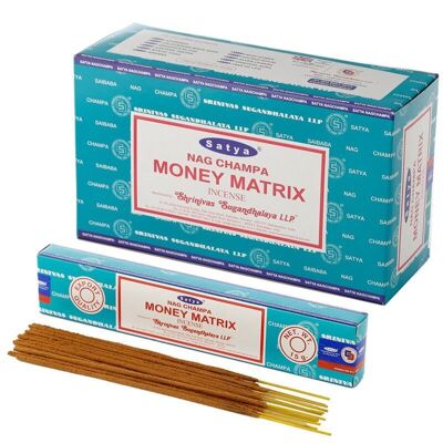 01409 Satya VFM Money Matrix Nag Champa Incense Sticks
