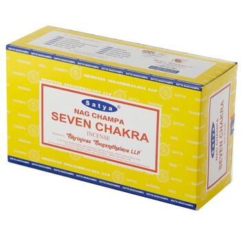 01412 Bâtonnets d'encens Satya VFM Seven Chakra Nag Champa 3