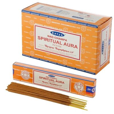 01413 Satya VFM Spiritual Aura Nag Champa Incense Sticks