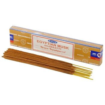 01420 Bâtonnets d'encens Nag Champa au musc égyptien Satya VFM 5