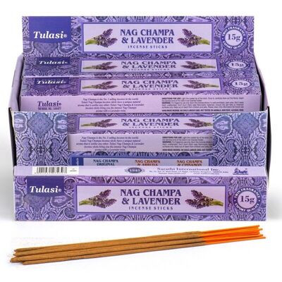 37294 Tulasi Lavender Nag Champa Incense Sticks