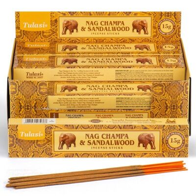 37297 Tulasi Sandalwood Nag Champa Incense Sticks