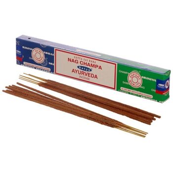 01305 Bâtonnets d'encens Satya Nag Champa et Ayurveda 5