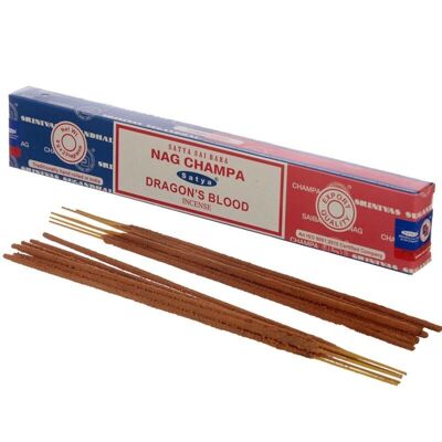01312 Satya Nag Champa & Dragons Blood Incense Sticks