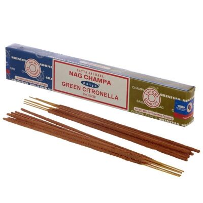 01319 Satya Nag Champa & Green Citronella Incense Sticks