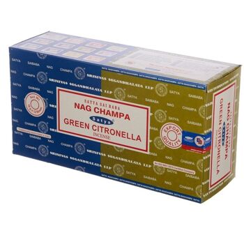 01319 Bâtonnets d'encens Satya Nag Champa et citronnelle verte 4