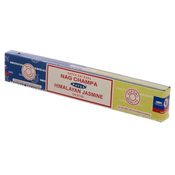 01321 Bâtonnets d'encens Satya Nag Champa et jasmin de l'Himalaya 3