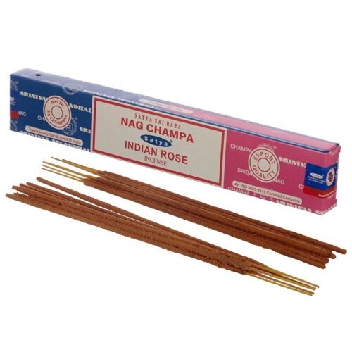 01323 Satya Nag Champa & Indian Rose Incense Sticks