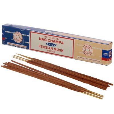 01328 Satya Nag Champa & Bastoncini di Incenso Muschio Persiano