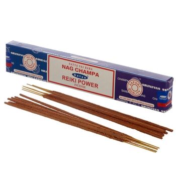 01329 Bâtonnets d'encens Satya Nag Champa & Reiki Power 5