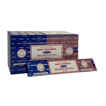 01330 Bâtonnets d'encens Satya Nag Champa & Rituel Sacré 1