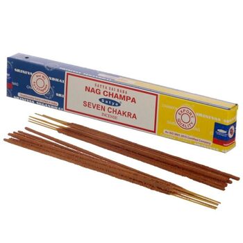 01333 Bâtonnets d'encens Satya Nag Champa & Seven Chakra 5