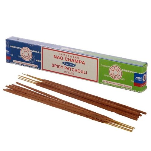 01335 Satya Nag Champa & Spicy Patchouli Incense Sticks