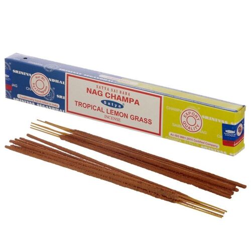 01339 Satya Nag Champa & Tropical Lemon Grass Incense Sticks