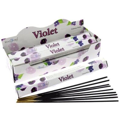 37104 Stamford Premium Hex Incense Sticks - Violet