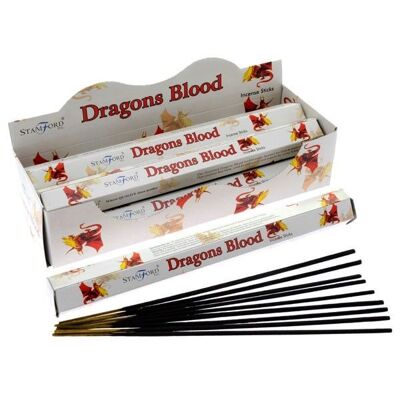 37123 Bastoncini di incenso esagonali Premium Stamford - Sangue di drago