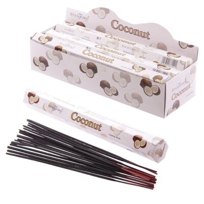37140 Stamford Premium Hex Incense Sticks - Coconut