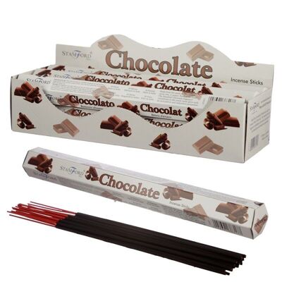 37317 Stamford Premium Hex Incense Sticks - Chocolate