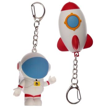 Space Cadet Spaceman et Rocket Porte-clés LED avec son 2