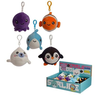 Adoramals Cuddlies Squishy Plush Sealife Keyring