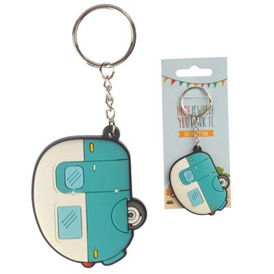 Home is Where You Park It Caravan PVC Keyring