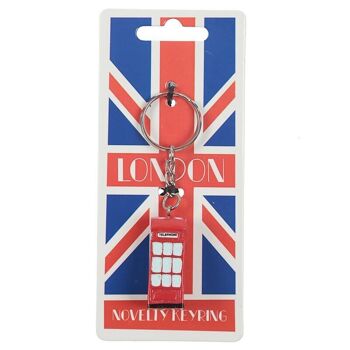 Porte-clés London Novelty Red Telephone Box 3