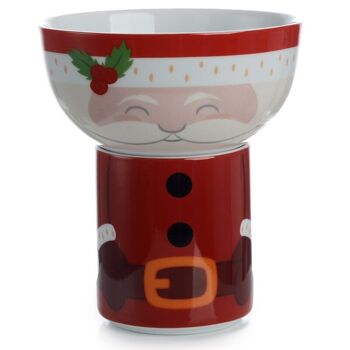 Ensemble tasse et bol en porcelaine Père Noël pour enfants 2
