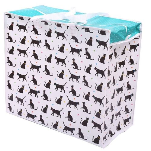 I Love My Cat Design Zip Up Laundry Storage Bag