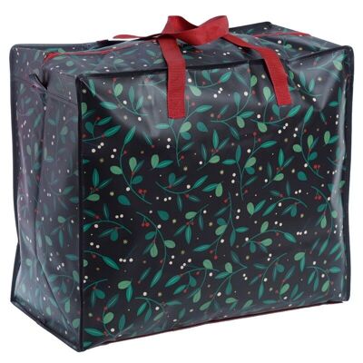 Christmas Mistletoe Zip Up Laundry Storage Bag