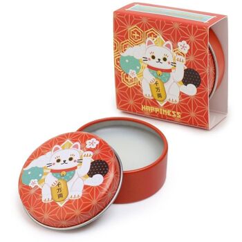 Baume à lèvres chat porte-bonheur Maneki Neko en boîte 3