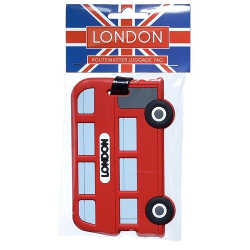 London Bus PVC Luggage Tag