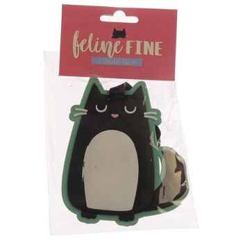 Étiquette à bagage en PVC Feline Fine Cat 4