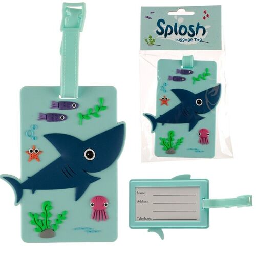 Splosh Sealife Shark PVC Luggage Tag