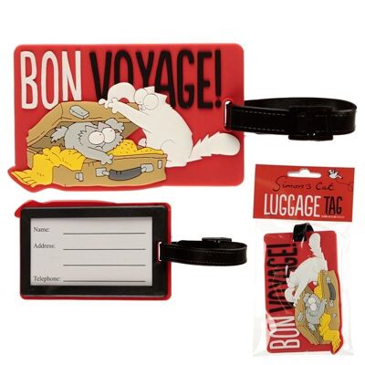 Simon's Cat Bon Voyage! PVC Luggage Tag