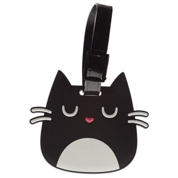 Étiquette à bagage en PVC Feline Fine tête de chat 5