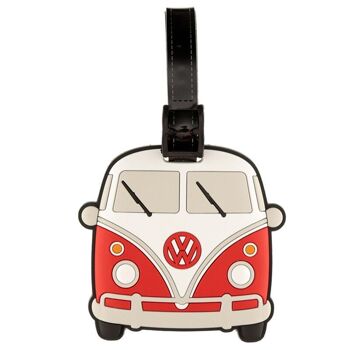 Étiquette de bagage en PVC rouge Volkswagen VW T1 Camper Bus 6