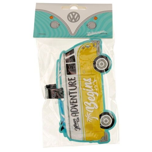 VW T1 Camper Bus Surf Adventure Begins PVC Luggage Tag