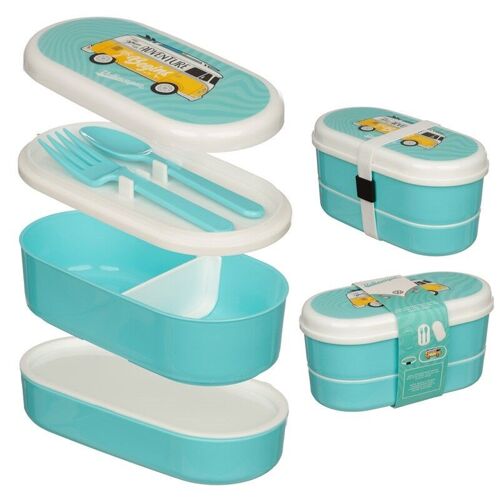 VW T1 Camper Bus Surf  Bento Lunch Box with Fork & Spoon