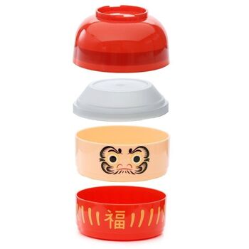 Boîte à bento ronde empilée Daruma japonaise 8