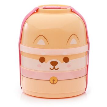 Boîte à bento ronde empilée pour chien Shiba Inu 7