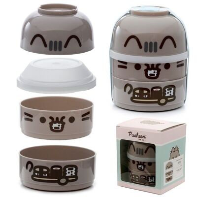 Pusheen Stacked Round Bento Lunch Box