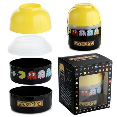 Fiambrera Bento redonda apilada de Pac-Man