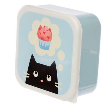 Set de 3 Lunch Box Snack Pots M/L/XL - Feline Fine Cat 3